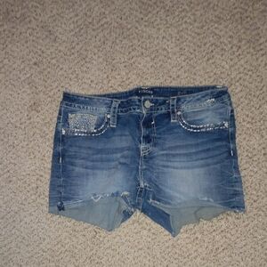 Vigoss Distressed Blue Jean Shorts